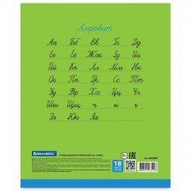 Тетрадь 18 л. BRAUBERG, линия, обложка картон, ПОЛОСКИ ОДНОТОННЫЕ, 401860