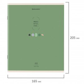 Тетрадь А5 48 л. BRAUBERG скоба, клетка, обложка картон, "Natural" (микс в спайке), 404359