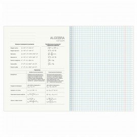 Тетрадь предметная "КЛАССИКА NATURE" 48 л., обложка картон, АЛГЕБРА, клетка, BRAUBERG, 404580