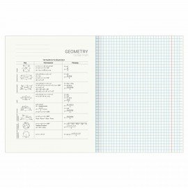 Тетрадь предметная "КЛАССИКА SCIENCE" 48 л., обложка картон, ГЕОМЕТРИЯ, клетка, подсказ, BRAUBERG, 404811