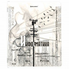 Тетради предметные, КОМПЛЕКТ 12 ПРЕДМЕТОВ, "BLACK&WHITE", 48 л., матовая ламинация, BRAUBERG, 404835