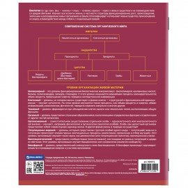 Тетрадь предметная КОЛОР 36л, обложка мелованная бумага, БИОЛОГИЯ, клетка, BRAUBERG, 405072