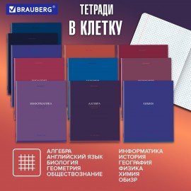 Тетради предметные, КОМПЛЕКТ 13 ПРЕДМЕТОВ, 36л, обложка мелованная бумага, BRAUBERG, КОЛОР, 405161