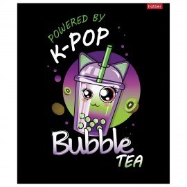 Тетрадь А5 48л. HATBER скоба, клетка, глянцевая ламинация, Bubble tea (микс в спайке), 48Т5лВ1