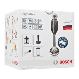 Блендер погружной BOSCH MSM67165RU, 750 Вт, 12 скоростей, 4 насадки, черный