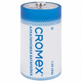 Батарейки алкалиновые КОМПЛЕКТ 4 шт., CROMEX Alkaline, D (LR20, 13А), короб, 456454