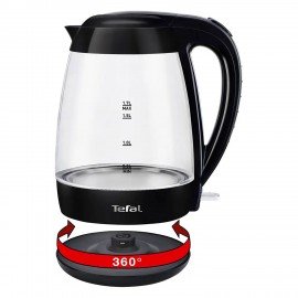 Чайник TEFAL KO450832, 1,7 л, 2400Вт, закрытый нагревательный элемент, стекло, черный