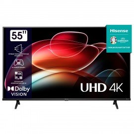 Телевизор HISENSE 55A6K, 55" (139 см), 3840x2160, 4K, 16:9, SmartTV, Wi-Fi, черный