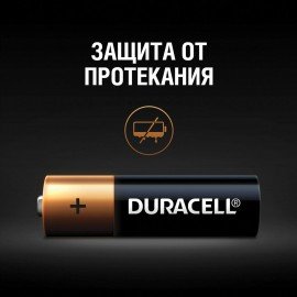 Батарейки КОМПЛЕКТ 10 шт, DURACELL Basic ОРИГИНАЛ, AA (LR6, 15А), алкалиновые, пальчи