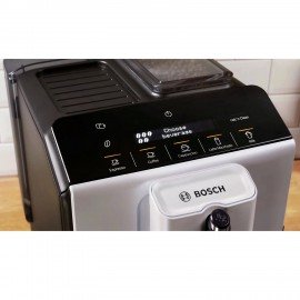 Кофемашина BOSCH TIE20301, 1300Вт, объем 1,4 л, автокапучинатор, серебристая/черная