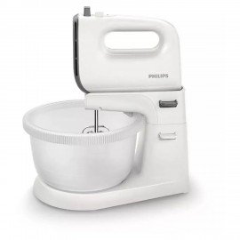 Миксер планетарный PHILIPS HR3745/00, 450 Вт, 5 скоростей, 2 насадки, пластиковая чаш