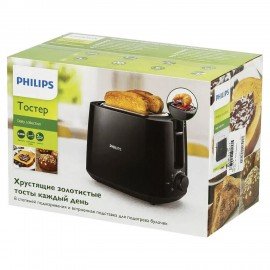 Тостер PHILIPS HD2581/90, 830 Вт, 2 тоста, 8 режимов, пластик, черный