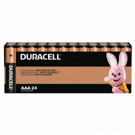 Батарейки КОМПЛЕКТ 24 шт., DURACELL Basic ОРИГИНАЛ, ААА (LR03, 24А), алкалиновые, мизинчиковые, Б0064969