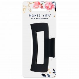 Краб для волос "Геометрия" 10,5 см, soft touch, чёрный MONTE VITA 456999