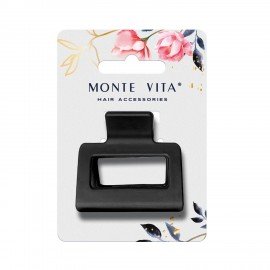 Краб для волос "Геометрия" 5,7 см, soft touch, чёрный MONTE VITA 457009