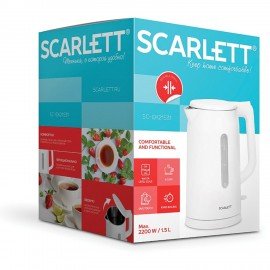 Чайник SCARLETT SC-EK21S31, 1,5 л, 2200Вт, закр.нагревательный элемент, двойные стенк