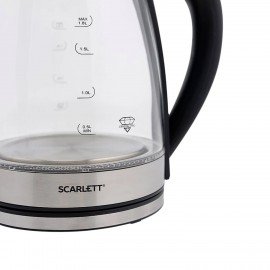 Чайник SCARLETT SC-EK27G35, 1,8л, 1800Вт, закрытый нагревательный элемент, стекло, ст