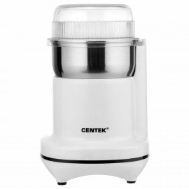 Кофемолка CENTEK CT-1365, мощность 250 Вт, вместимость 70г, пластик, белая, CT-1365 White