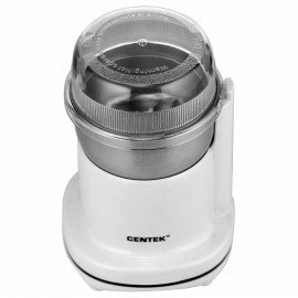 Кофемолка CENTEK CT-1365, мощность 250 Вт, вместимость 70г, пластик, белая, CT-1365 White