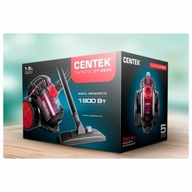 Пылесос CENTEK CT-2531 с контейнером "циклон", 1800 Вт, мощность всасывания 350 Вт, ч