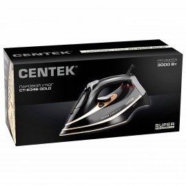 Утюг CENTEK CT-2346, 3200Вт, керамическое покрытие, антикапля, антинакипь, черный/зол, CT-2346 GOLD