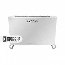 Обогреватель-конвектор SONNEN ONYX-1000.1, 1000 Вт, Х-образный нагревательный элемент, белый, 457629