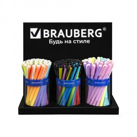 Подставка под ручки и карандаши в тубах BRAUBERG, металл, 3 отделения, 26x30x11 см, 505912