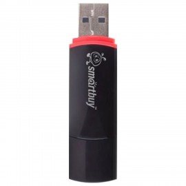 Флеш-диск 8 GB, SMARTBUY Crown, USB 2.0, черный, SB8GBCRW-K