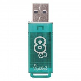 Флеш-диск 8 GB, SMARTBUY Glossy, USB 2.0, зеленый, SB8GBGS-G