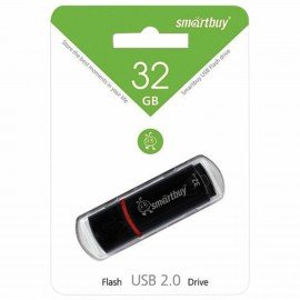 Флеш-диск 32 GB, SMARTBUY Crown, USB 2.0, черный, SB32GBCRW-K