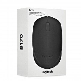 Мышь беспроводная LOGITECH B170, 2 кнопки + 1 колесо-кнопка, оптическая, черная, 910-004798