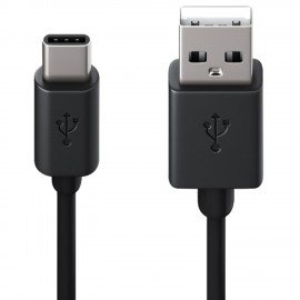 Кабель USB 2.0 AM-TypeC, 1 м, RED LINE, для подключения портативных устройств и периферии, черный, УТ000010553