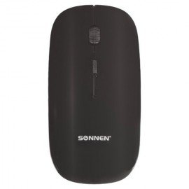 Мышь беспроводная SONNEN M-243, USB, 1600 dpi, 4 кнопки, оптическая, цвет черный, 512646