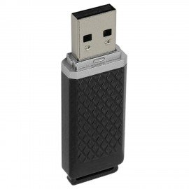 Флеш-диск 16 GB, SMARTBUY Quartz, USB 2.0, черный, SB16GBQZ-K