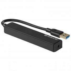 Хаб DEFENDER Quadro Express, USB 3.0, 4 порта, черный, 83204