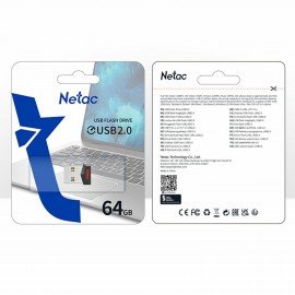 Флеш-диск 64GB NETAC UM81, USB 2.0, черный, NT03UM81N-064G-20BK