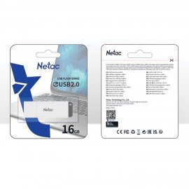 Флеш-диск 16 GB NETAC U185, USB 2.0, белый, NT03U185N-016G-20WH