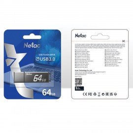 Флеш-диск 64GB NETAC U351, USB 3.0, черный, NT03U351N-064G-30BK