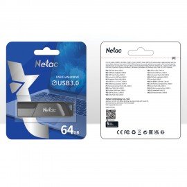 Флеш-диск 64GB NETAC U336, USB 3.0, черный, NT03U336S-064G-30BK