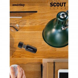 Флеш-диск 4 GB SMARTBUY Scout USB 2.0, черный, SB004GB2SCK