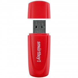 Флеш-диск 8 GB SMARTBUY Scout USB 2.0, красный, SB008GB2SCR