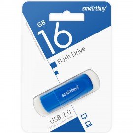 Флеш-диск 16 GB SMARTBUY Scout USB 2.0, синий, SB016GB2SCB