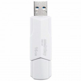 Флеш-диск 16 GB SMARTBUY Clue USB 2.0, белый, SB16GBCLU-W