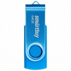 Флеш-диск 64 GB SMARTBUY Twist USB 2.0, синий, SB064GB2TWB