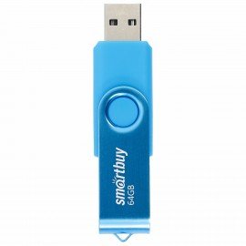 Флеш-диск 64 GB SMARTBUY Twist USB 2.0, синий, SB064GB2TWB