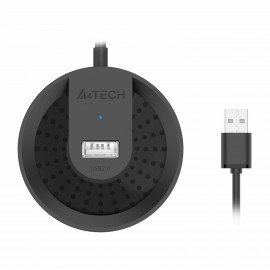 Хаб A4TECH HUB-20, USB 2.0, 4порта, черный, 1874611