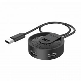 Хаб A4TECH HUB-20, USB 2.0, 4порта, черный, 1874611