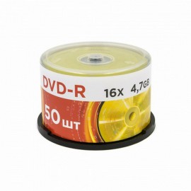 Диски DVD-R MIREX, 4,7 Гб 16x Cake Box (упаковка на шпиле), КОМПЛЕКТ 50 шт,UL130003A1, UL130003A1B