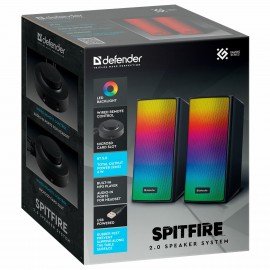 Колонки компьютерные DEFENDER Spitfire, 2.0, 6 Вт, bluetooth, питание от USB, 65047