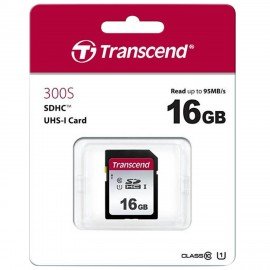 Карта памяти SDHC 16GB TRANSCEND UHS-I U1, 95 Мб/сек (class 10), TS16GSDC300S